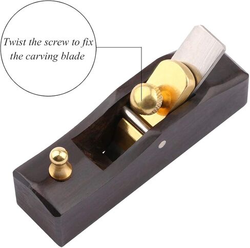 أداة مسطحة يدوية صغيرة من كافورت مقاس 8.12 سم لطائرة يدوية من أجل النجارة في الجزء السفلي المسطح على شكل T من أجل تخطيط الخشب وتنعيم، مع شفرة واحدة للطائرة ومثبت معدني واحد in Kuwait