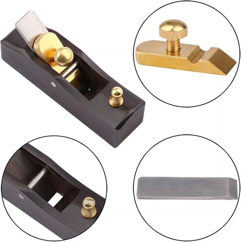 أداة مسطحة يدوية صغيرة من كافورت مقاس 8.12 سم لطائرة يدوية من أجل النجارة في الجزء السفلي المسطح على شكل T من أجل تخطيط الخشب وتنعيم، مع شفرة واحدة للطائرة ومثبت معدني واحد in Kuwait