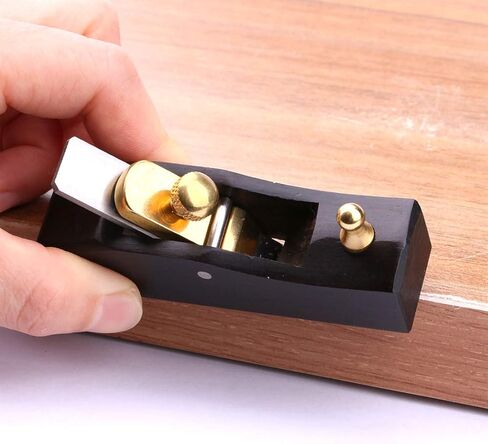 أداة مسطحة يدوية صغيرة من كافورت مقاس 8.12 سم لطائرة يدوية من أجل النجارة في الجزء السفلي المسطح على شكل T من أجل تخطيط الخشب وتنعيم، مع شفرة واحدة للطائرة ومثبت معدني واحد in Kuwait