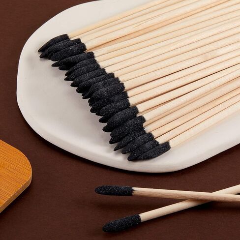 اعواد صنفرة من 100 قطعة من اعواد الثقاب واغصان الصنفرة الدقيقة للنماذج البلاستيكية والهوايات الخشبية، 280 حبيبة، 5.4 × 0.2 انش in Kuwait