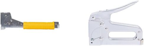أداة المطرقة الثقيلة Arrow HT50، دباسة يدوية من الفولاذ المطلي بالكروم مع مقبض محكم الإمساك، مجلة تحميل خلفي مزدوجة السعة، تناسب دبابيس مقاس 5/16 بوصة، 3/8 بوصة، أو 1/2 بوصة in Kuwait