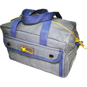 حقيبة أدوات شديدة التحمل للميكانيكا ذات الطراز الحكومي من G & F مع سحاب نحاسي وجيوب جانبية، وحقيبة أدوات للسيارات، والحفر، والحديقة، والكهربائي. أخضر زيتوني، 11 بوصة × 7 بوصة × 6 بوصة in Kuwait