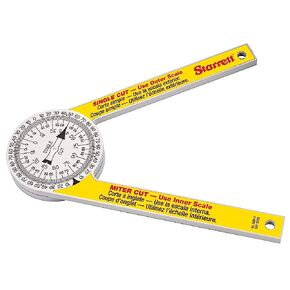 Starrett Plastic Miter Protractor Angle Finder with Two Laser Engraved Scales - Ideal for Carpenters, Plumbers and DIY Home Improvement -7" Length - 505P-7 in Saudi Arabia