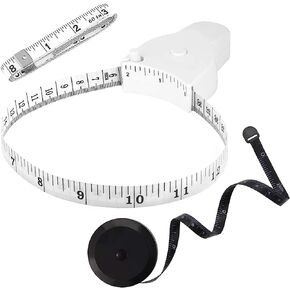 Automatic Telescopic Tape Measure, Body Measure Tape 60 inch (150cm), Self-Tightening Retractable Measuring Tape for Body Accurate Way to Track Weight Loss Muscle Gain by One Hand, 3 Piece