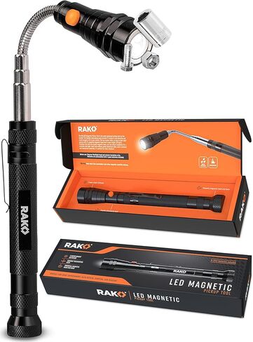 RAK Magnetic Pickup Tool - Birthday Gifts for Men - Telescoping Magnet Pickup Tool with Bright LED Lights and Extendable Neck up to 22 Inches - Cool Gadget Gifts for Men, Husband, Handyman in Kuwait