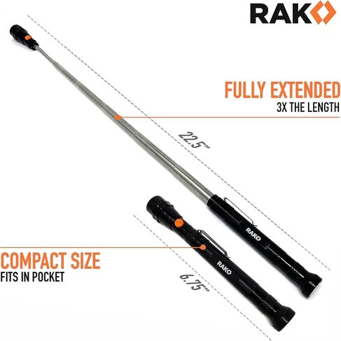 RAK Magnetic Pickup Tool - Birthday Gifts for Men - Telescoping Magnet Pickup Tool with Bright LED Lights and Extendable Neck up to 22 Inches - Cool Gadget Gifts for Men, Husband, Handyman in Kuwait