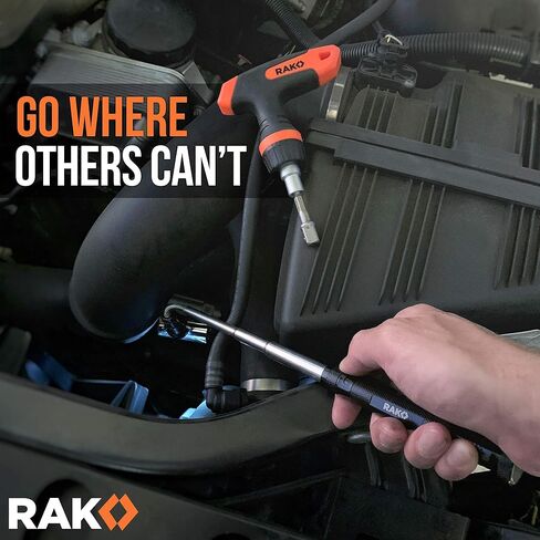 RAK Magnetic Pickup Tool - Birthday Gifts for Men - Telescoping Magnet Pickup Tool with Bright LED Lights and Extendable Neck up to 22 Inches - Cool Gadget Gifts for Men, Husband, Handyman in Kuwait