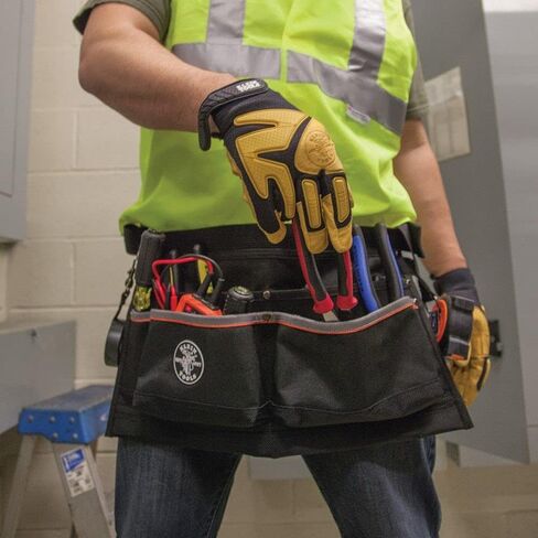 Klein Tools 5244 Tool Apron, Tape Thong and Four Reinforced Pockets for Hand Tools, Waist Size 32 to 53-Inch,Black in Saudi Arabia