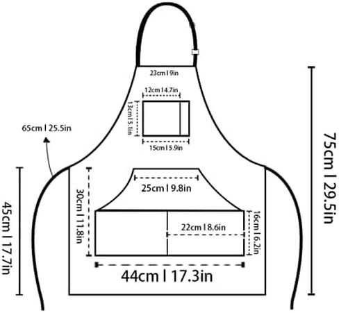 مريلة متينة من قماش الدنيم مع 4 جيوب مضادة للماء قابلة للتعديل قماش عمل خفيف الوزن أزرق in Kuwait