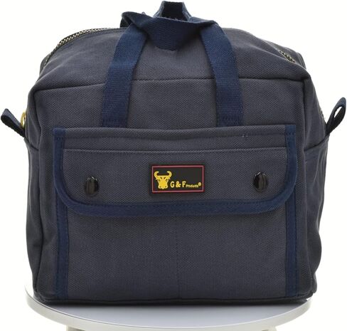 حقيبة أدوات شديدة التحمل للميكانيكا ذات الطراز الحكومي من G & F مع سحاب نحاسي وجيوب جانبية، وحقيبة أدوات للسيارات، والحفر، والحديقة، والكهربائي. أخضر زيتوني، 11 بوصة × 7 بوصة × 6 بوصة in Kuwait