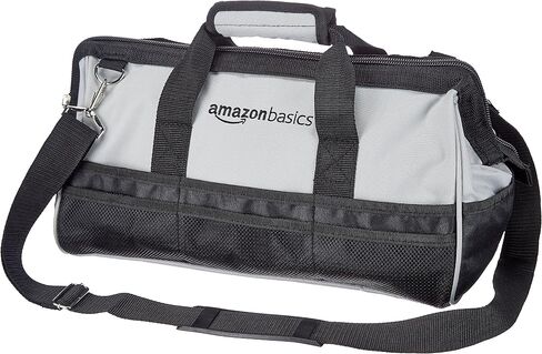 Amazon Basics Durable Wear-Resistant Base, Tool Small Standard Bag with Strap, 12 Inch, Black & Gray in Saudi Arabia