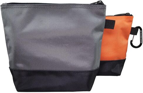 Klein Tools 55470 Utility Bag, Stand-Up Zipper Tool Bags, Tough 1680d Ballistic Weave, Reinforced Bottoms, Orange/Black, Gray/Black, 2-Pack in Saudi Arabia