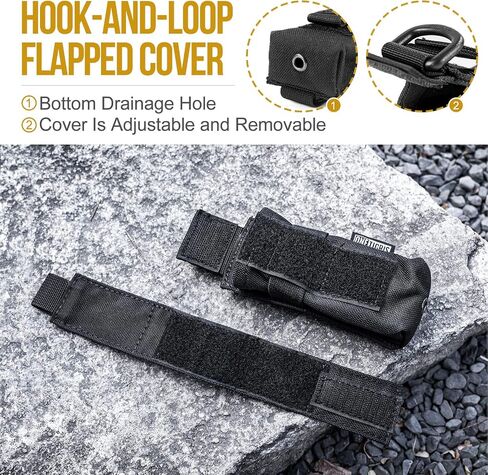 OneTigris Flashlight Holster Flashlight Holder Molle Flashlight Holster Tactical Flashlight Pouch Holder for Belt 1000D Cordura Nylon | Tactical Flashlight Holder, Fits Select Streamlight and Fenix Models for Law Enforcement, Security and EDC in Kuwait