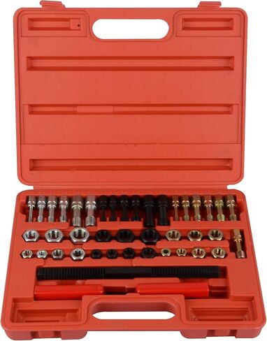 42Pcs Tap and Die Re Threading Tool Set Kit Metric Sizes UNF and UNC Fractional and Thread Restorer in Saudi Arabia