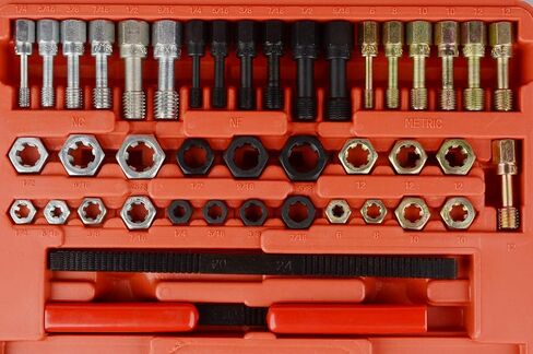 42Pcs Tap and Die Re Threading Tool Set Kit Metric Sizes UNF and UNC Fractional and Thread Restorer in Saudi Arabia