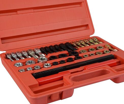 42Pcs Tap and Die Re Threading Tool Set Kit Metric Sizes UNF and UNC Fractional and Thread Restorer in Saudi Arabia