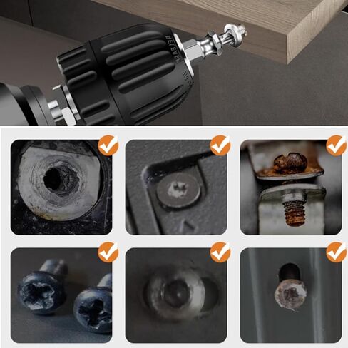 Silver Damaged&Stripped Screw Extractor Remover Tool and Drill Bit Set. Broken Bolt Extractor and Screw Remover Set of 6 Pcs in Kuwait