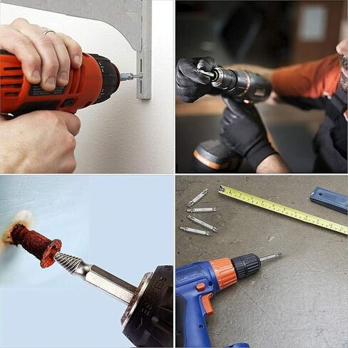 Silver Damaged&Stripped Screw Extractor Remover Tool and Drill Bit Set. Broken Bolt Extractor and Screw Remover Set of 6 Pcs in Kuwait