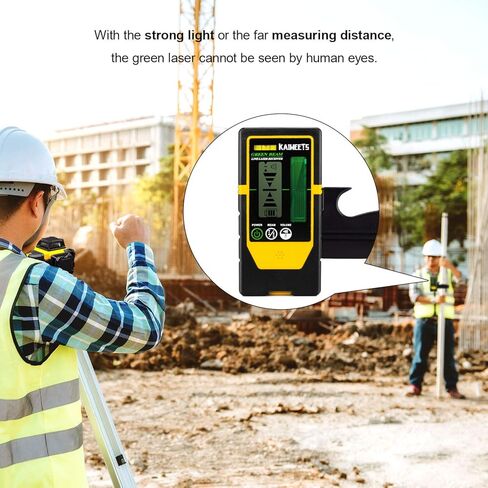 جهاز استقبال على الوجهين للكشف عن الليزر من كايوييتس LR100G، نطاق عمل يصل إلى 196 قدمًا، صفارة قابلة للتعديل، مع مشبك قضيب (فقط لـ كايويتس KT360A) in Kuwait