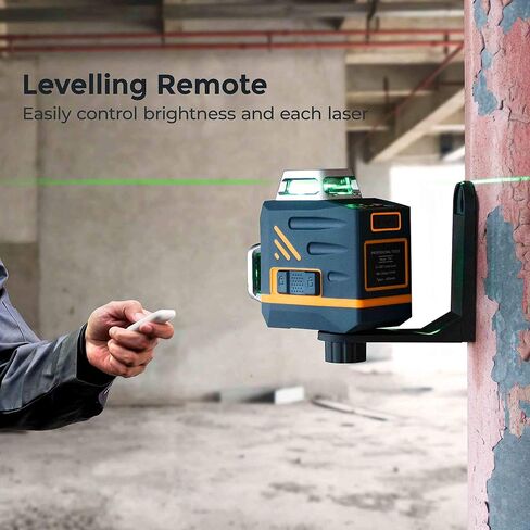 CIGMAN CM-605 Laser Level Self Leveling Green Cross Laser Line for Picture Hanging and Decoration, 360 Horizontal and 180 Vertical Lines with Rechargeable Battery and Magnetic L-Shaped Bracket in Saudi Arabia