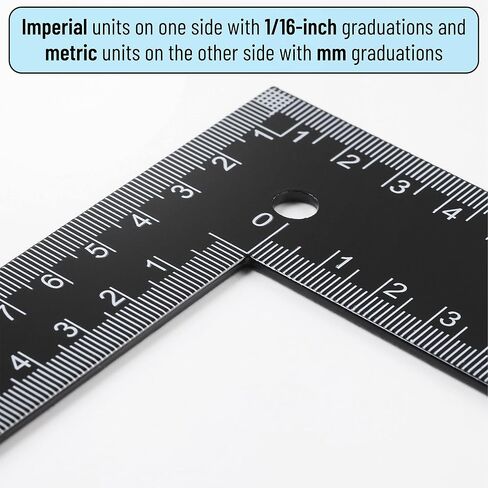 Mr. Pen- Carpenter Square, Framing Square, 8 inch x 12 inch, L Square Ruler, Framing Ruler, Carpenters Square, L Ruler, Right Angle Ruler, Framing Tools, L Shape Ruler, Metal Square, Steel Square in Saudi Arabia