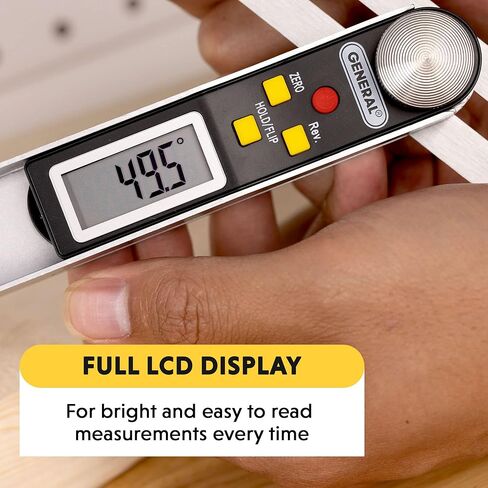 أدوات عامة - مقياس T-Bevel ومنقلة #828 - مكتشف زاوية رقمي مع شاشة LCD كاملة وشفرة من الفولاذ المقاوم للصدأ مقاس 8 بوصات in Kuwait