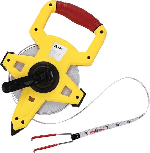 AdirPro Fiberglass 100' Appraiser’s Measuring Tape Tape Rule with Extra Large Metal End Hook for Precise Measurements, Perfect for Appraisers, Surveyors, Landscapers in Saudi Arabia