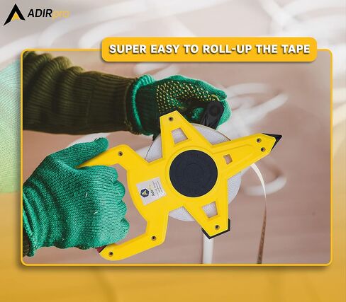 AdirPro Fiberglass 100' Appraiser’s Measuring Tape Tape Rule with Extra Large Metal End Hook for Precise Measurements, Perfect for Appraisers, Surveyors, Landscapers in Saudi Arabia