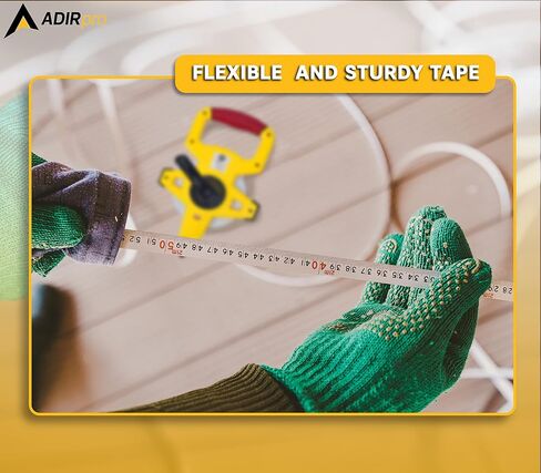 AdirPro Fiberglass 100' Appraiser’s Measuring Tape Tape Rule with Extra Large Metal End Hook for Precise Measurements, Perfect for Appraisers, Surveyors, Landscapers in Saudi Arabia