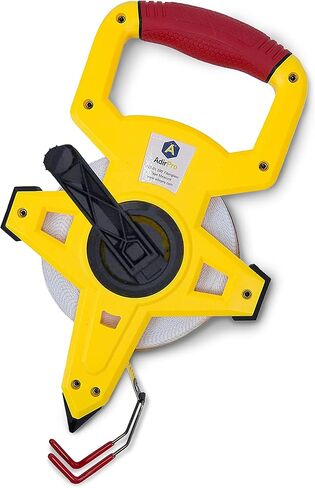 AdirPro Fiberglass 100' Appraiser’s Measuring Tape Tape Rule with Extra Large Metal End Hook for Precise Measurements, Perfect for Appraisers, Surveyors, Landscapers in Saudi Arabia