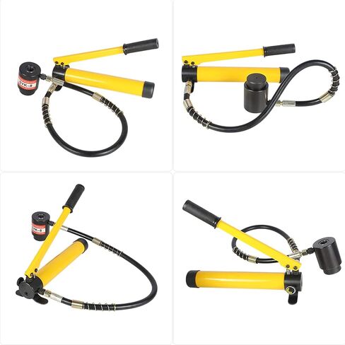 10 Ton 1/2" to 2" Hydraulic Knockout Punch Driver Tool Kit Electrical Conduit Hole Cutter Set KO Tool Kit with 6 Dies Knockout Punches for Installing Repairing Wire Pipeline Signal lamp Machinery in Saudi Arabia