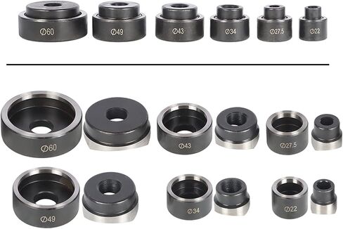 10 Ton 1/2" to 2" Hydraulic Knockout Punch Driver Tool Kit Electrical Conduit Hole Cutter Set KO Tool Kit with 6 Dies Knockout Punches for Installing Repairing Wire Pipeline Signal lamp Machinery in Saudi Arabia