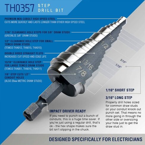 TEMCo TH0037 4" Hydraulic Knockout Punch Electrical Conduit Hole Cutter Set KO Tool Kit 5 Year Warranty in Saudi Arabia