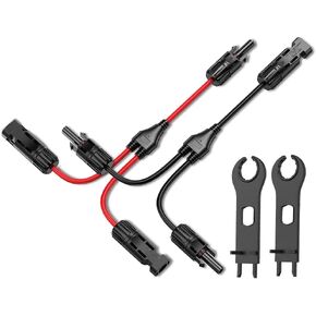 Bateria Power Solar Connectors 30A Y-Branch Cable, Solar Cable Parallel Adaptor Solar Panel Wire Connectors in Pair for Solar Panel (1*M/FF+1*F/MM) in Saudi Arabia