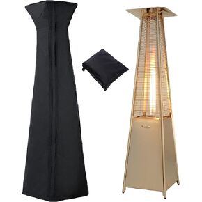 Patio Heater Covers with Zipper and Storage Bag,Outdoor Heater Covers Waterproof-Heavy Duty 420D Polyester Fabric for Standing Heater，Black (Pyramid)