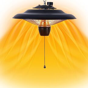 DONYER POWER 1500W Electrical Patio Heater Ceiling Mounted Outdoor Heaters for Patio Easy Installation both Indoor Use