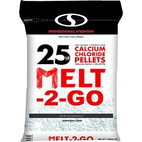 صائد الثلج من سنو جو AZ-25-CCP بيور كالسيوم كلوريد البقي، حقيبة 11.3 كجم، أبيض in Kuwait