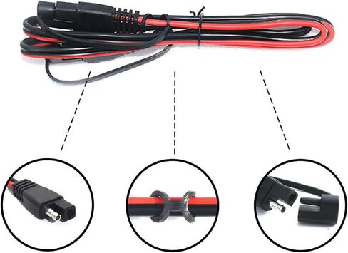 POWISER 3Feet SAE to SAE Extension Cable Quick Disconnect Connector 16AWG,for Automotive, Solar Panel Panel SAE Plug (3FT(16AWG)) in Saudi Arabia