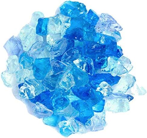 Hiland RGLASS-BB Pit Fire Glass i n Bahama Blend، تصنيف درجة الحرارة القصوى، جيد للبروبان أو الغاز الطبيعي، 10 رطل، 10 رطل in Kuwait