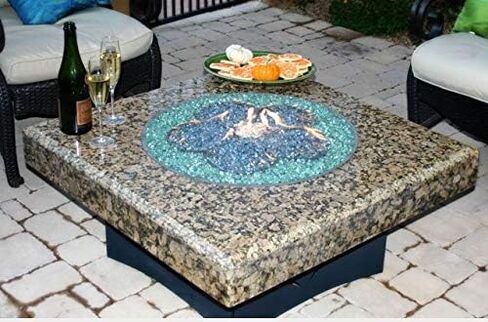 Hiland RGLASS-BB Pit Fire Glass i n Bahama Blend، تصنيف درجة الحرارة القصوى، جيد للبروبان أو الغاز الطبيعي، 10 رطل، 10 رطل in Kuwait