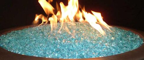 Hiland RGLASS-BB Pit Fire Glass i n Bahama Blend، تصنيف درجة الحرارة القصوى، جيد للبروبان أو الغاز الطبيعي، 10 رطل، 10 رطل in Kuwait