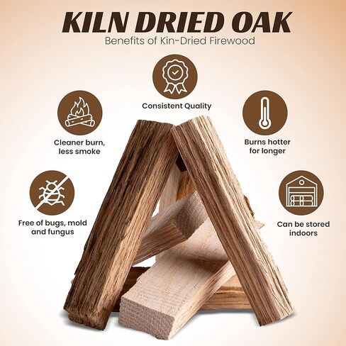 Superior Trading Co. Oak Mini Fire Stick w/Fire Starter Pods for BBQ Grill, Pizza Oven, Wood Stove — USDA Certified Kiln Dried Wood 6" Pieces in Carton Box, BBQ Accessories, 10 Lbs in Kuwait