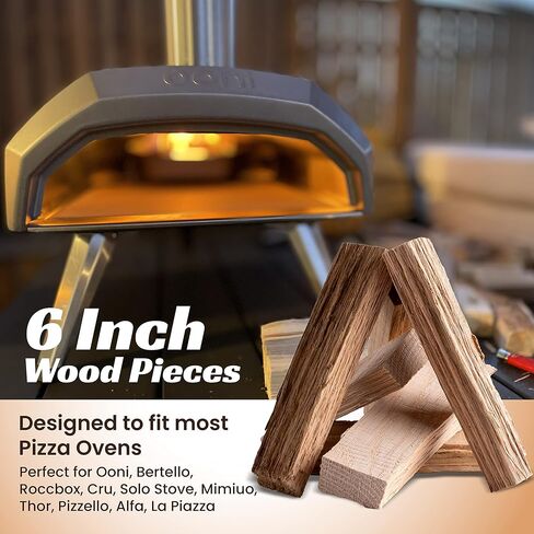 Superior Trading Co. Oak Mini Fire Stick w/Fire Starter Pods for BBQ Grill, Pizza Oven, Wood Stove — USDA Certified Kiln Dried Wood 6" Pieces in Carton Box, BBQ Accessories, 10 Lbs in Kuwait
