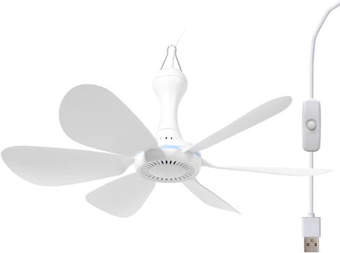 USB Mini Small Ceiling Fan quiet Camping Optional RV Fans Emergency Portable Outdoor Hanging Gazebo Canopy Dorm Fans Silent For Grow Tent,Hiking,Outages Battery operated,Power Bank powered in Saudi Arabia