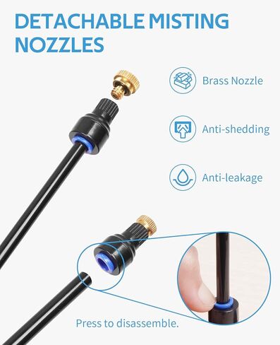 homenote نظام تبريد الرذاذ القائم 26.2FT(8M)، حامل سيد للفناء الخارجي، رذاذ محمول للخارج، حمام السباحة، الفناء الخلفي، لعب الأطفال في الماء، تبريد الحيوانات الأليفة، سقي الحديقة in Kuwait