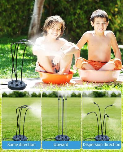 homenote نظام تبريد الرذاذ القائم 26.2FT(8M)، حامل سيد للفناء الخارجي، رذاذ محمول للخارج، حمام السباحة، الفناء الخلفي، لعب الأطفال في الماء، تبريد الحيوانات الأليفة، سقي الحديقة in Kuwait