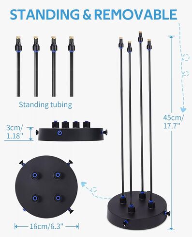 homenote نظام تبريد الرذاذ القائم 26.2FT(8M)، حامل سيد للفناء الخارجي، رذاذ محمول للخارج، حمام السباحة، الفناء الخلفي، لعب الأطفال في الماء، تبريد الحيوانات الأليفة، سقي الحديقة in Kuwait