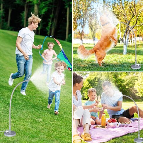 نظام تبريد رذاذ قائم للفناء الخارجي، رذاذ محمول مع خط رذاذ بطول 32.8 قدم (10 أمتار) و3+2 فوهات نحاسية للتبريد في الهواء الطلق، رذاذ قائم لسقاية الحديقة وتبريد الحيوانات الأليفة والدجاج in Kuwait