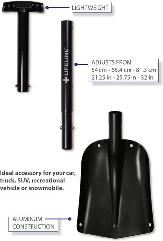 Lifeline 4017 Aluminum Sport Utility Shovel, 3 Piece Collapsible Design, Perfect Snow Shovel for Car, Camping and Other Outdoor Activities, Orange in Saudi Arabia