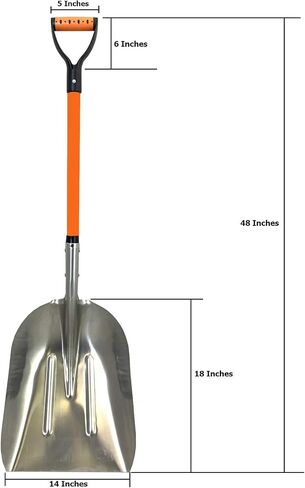 Ashman Heavy-Duty Digging Shovel (1 Pack) 41-Inch with Trenching Blade and Comfortable Handle - Ideal for Garden, Landscaping, Construction, and Masonry - Perfect for Digging Soil, Dirt, and Gravel. in Saudi Arabia